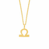 Boma Jewelry Necklaces 14K Gold Plated / Libra Zodiac Necklace