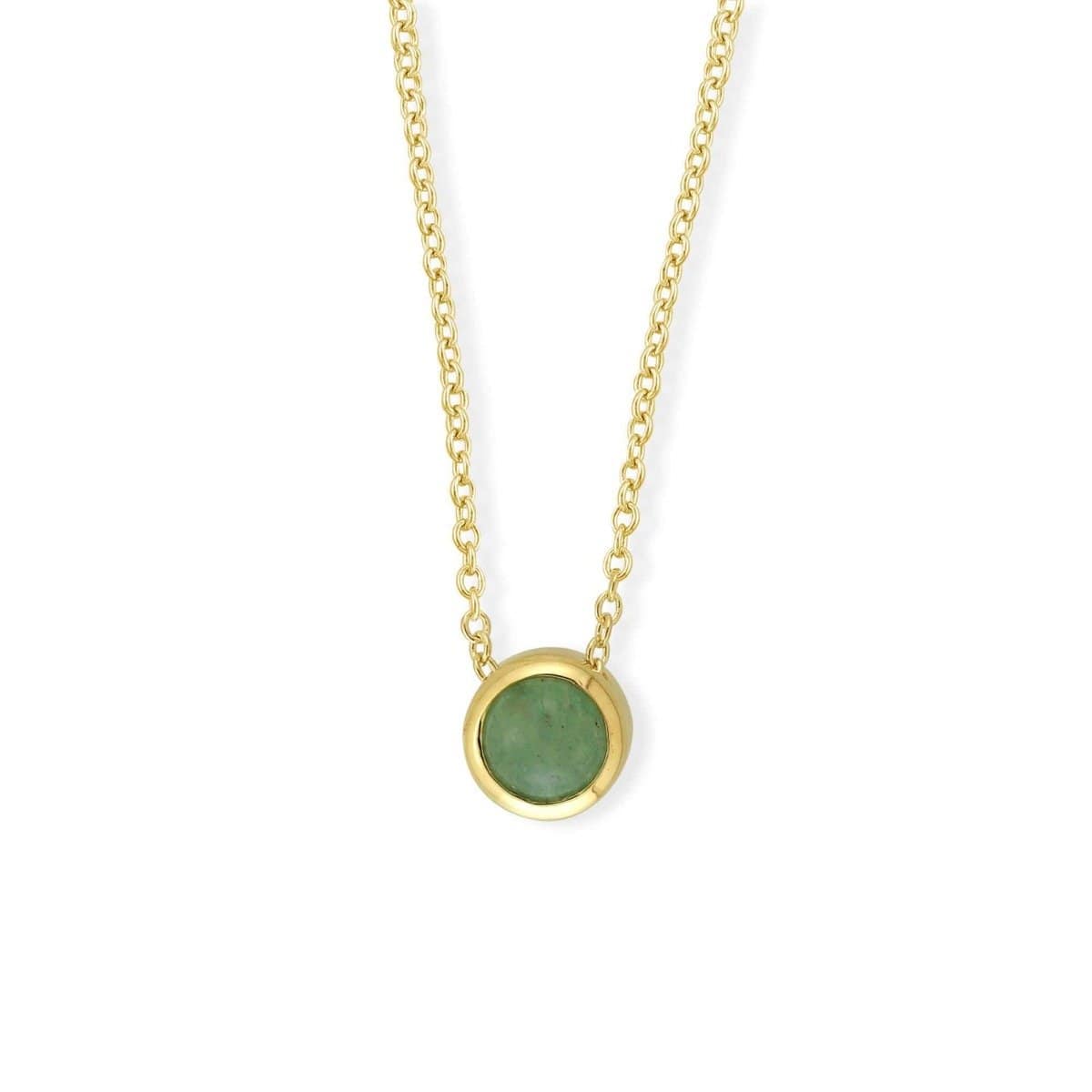 Boma Jewelry Necklaces 14K Gold Plated Treasured Bezel Pendant Necklace