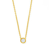 Boma Jewelry Necklaces 14K Gold Vermeil Belle CZ Pendant Necklace