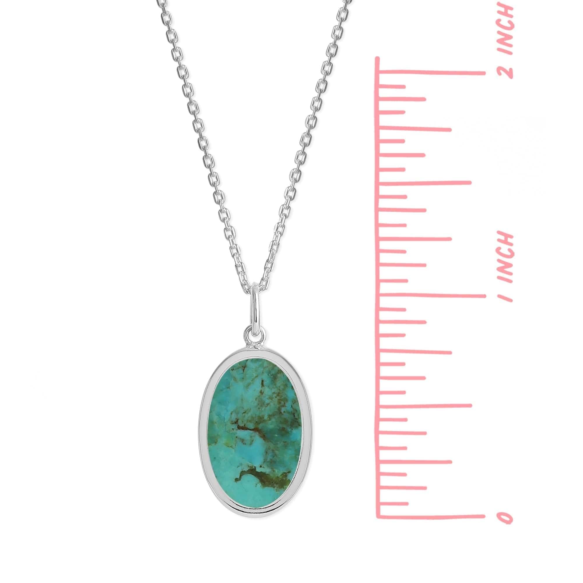 Boma Jewelry Necklaces Alina Oval Bezel Pendant Necklace with Stone