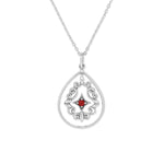 Boma Jewelry Necklaces Carnelian Bohemian Filigree Necklace with Stone