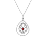 Boma Jewelry Necklaces Carnelian Bohemian Filigree Necklace with Stone