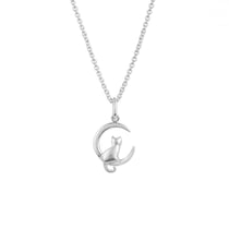 Boma Jewelry Necklaces Cat and Moon Necklace