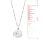 Boma Jewelry Necklaces Circle Crescent Moon Birthstone Locket