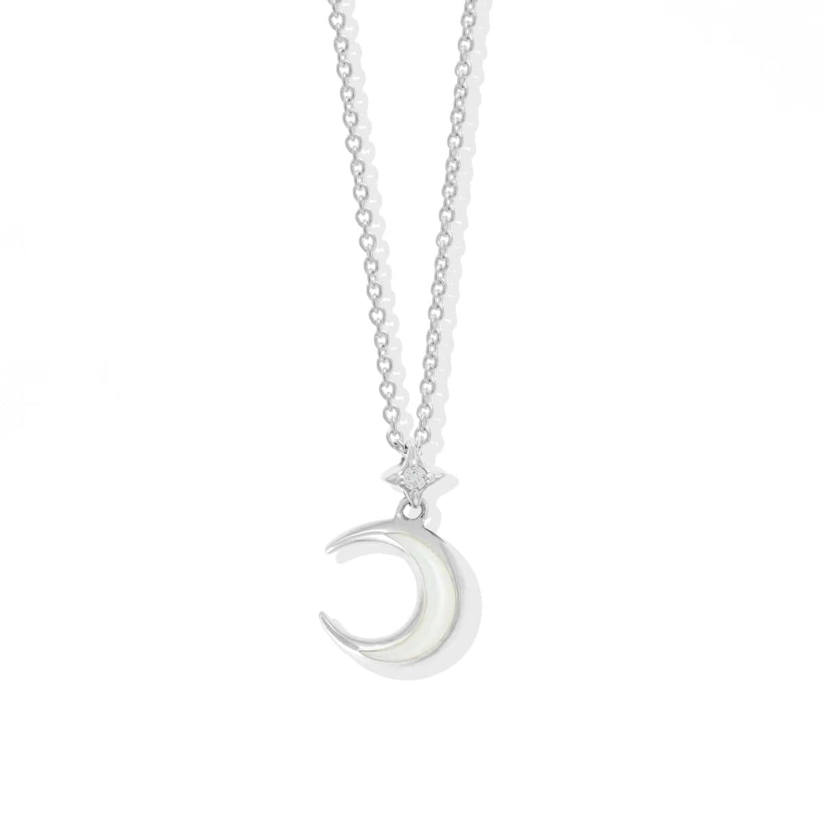 Boma Jewelry Necklaces Crescent Moon Necklace with Pearl
