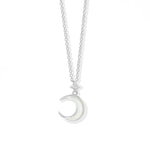 Boma Jewelry Necklaces Crescent Moon Necklace with Pearl