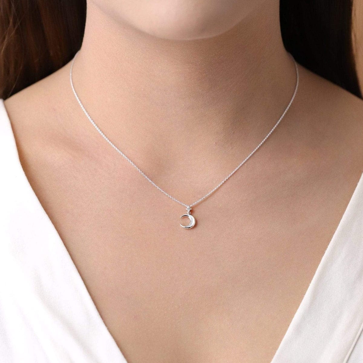 Pearl Crescent Moon Necklace Necklace With Pearl Boma Jewelry