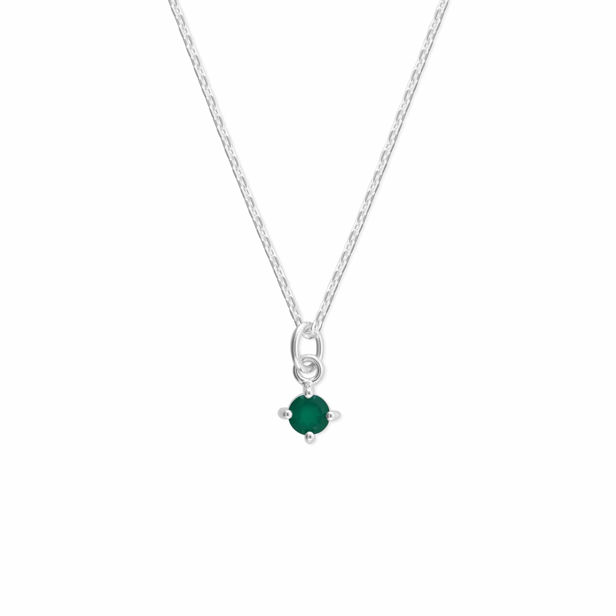 Boma Jewelry Necklaces Green Onyx Colored Gemstone Necklace