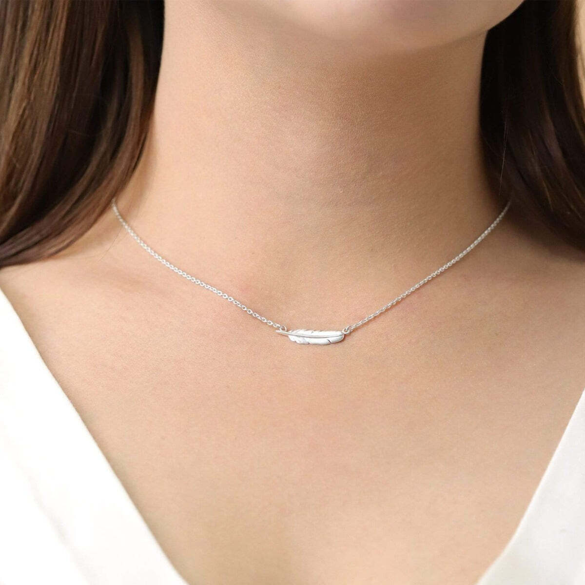 Boma Jewelry Necklaces Horizontal Feather Necklace