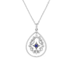 Boma Jewelry Necklaces Lapis Lazuli Bohemian Filigree Necklace with Stone
