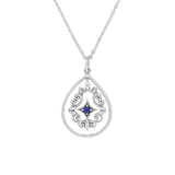 Boma Jewelry Necklaces Lapis Lazuli Bohemian Filigree Necklace with Stone