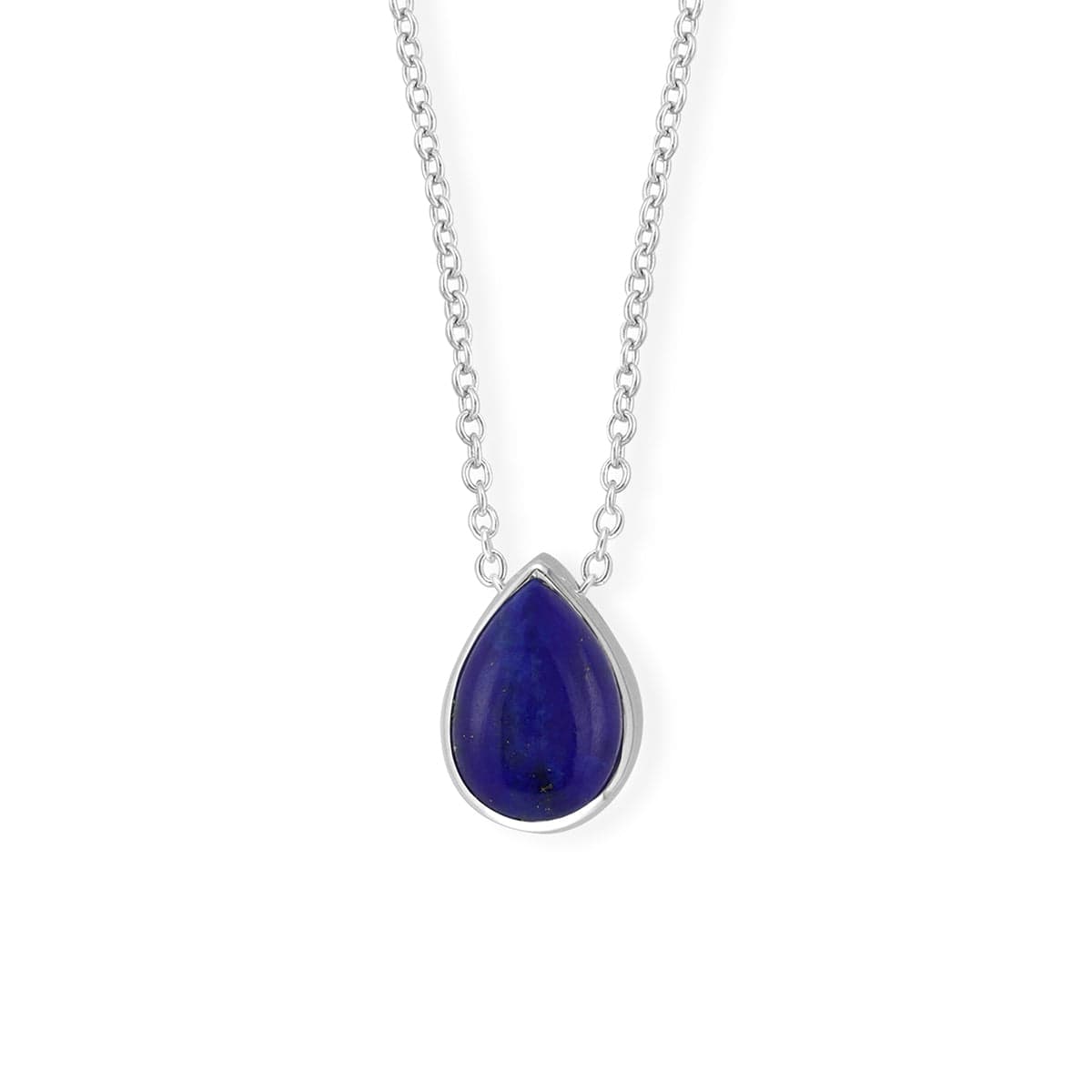 Boma Jewelry Necklaces Lapis Lazuli / Sterling Silver Treasured Teardrop Pendant Necklace