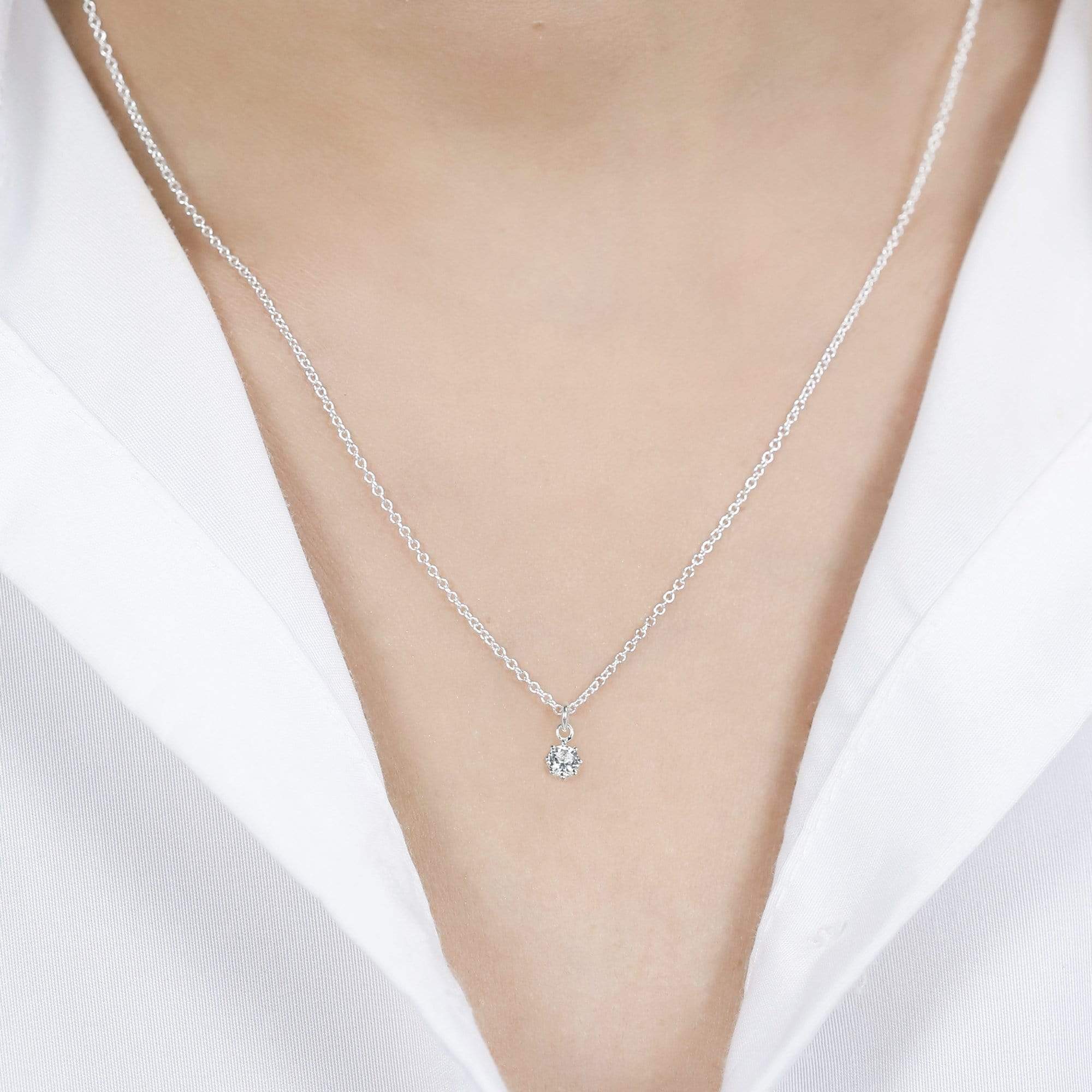 Boma Jewelry Necklaces Liv White Topaz Necklace
