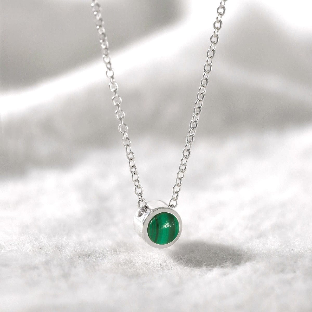 Boma Jewelry Necklaces Malachite Belle Solo Birthstone Pendant Necklace