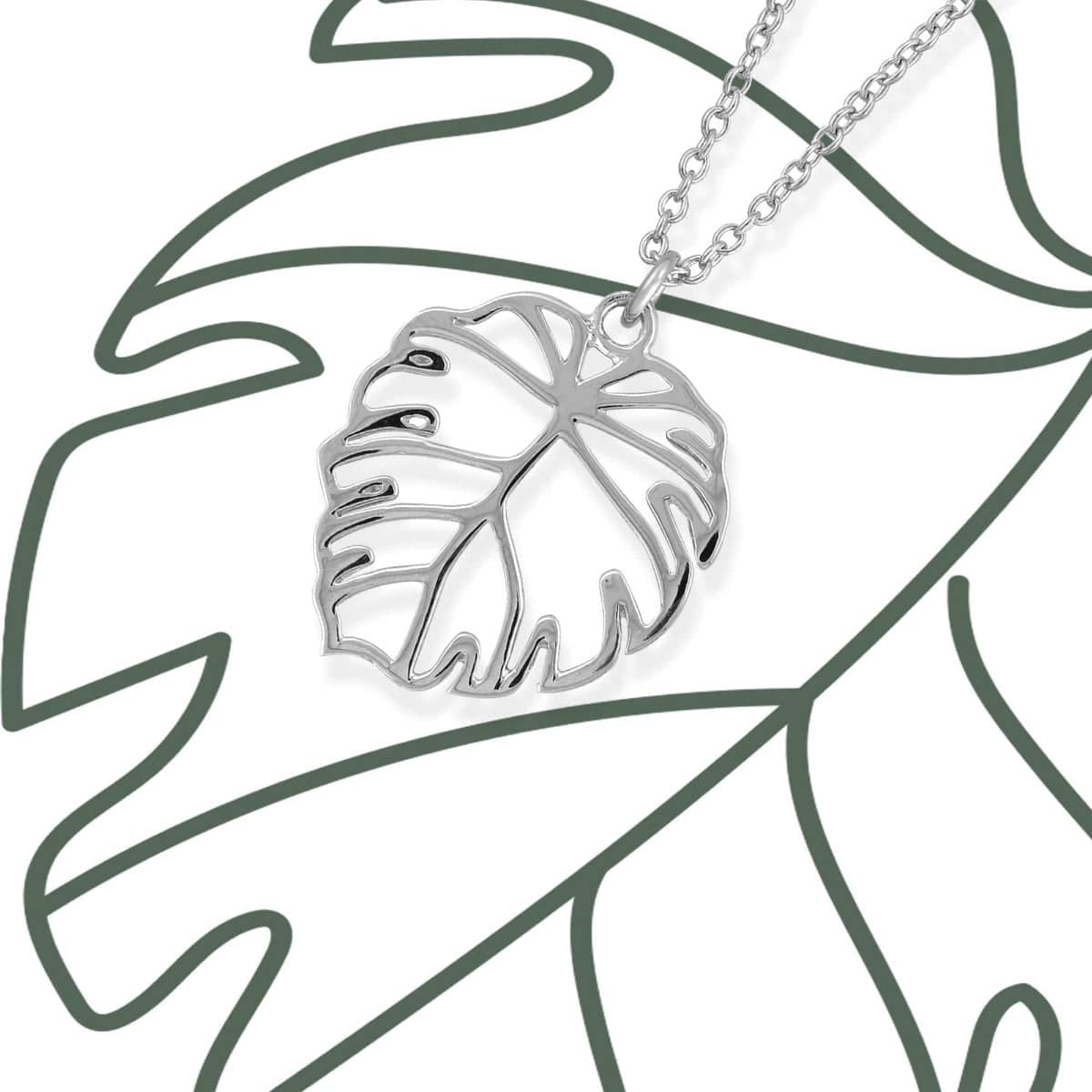 Boma Jewelry Necklaces Monstera Leaf Necklace
