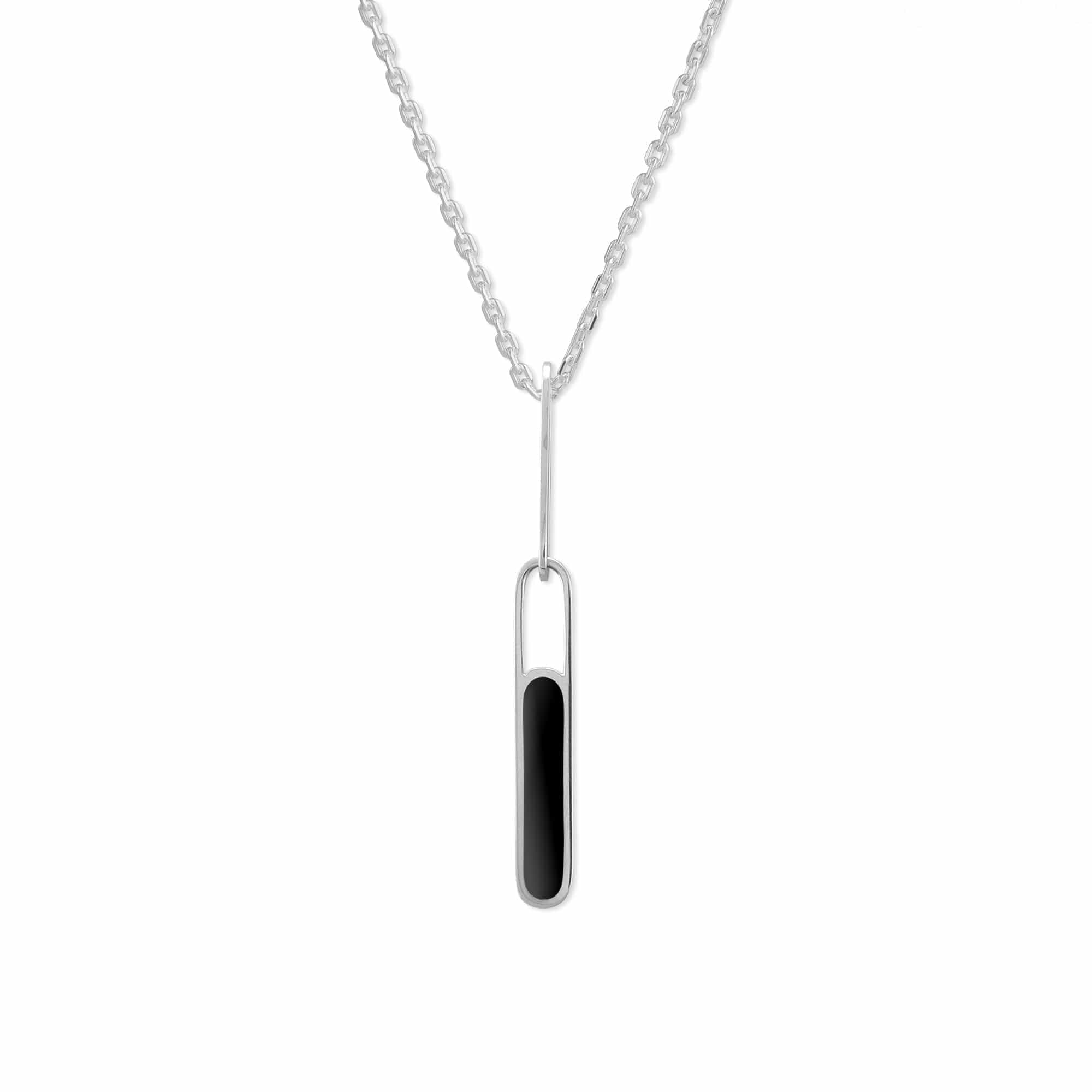 Boma Jewelry Necklaces Onyx Synthetic Alina Bezel Pendant Necklace with Stone