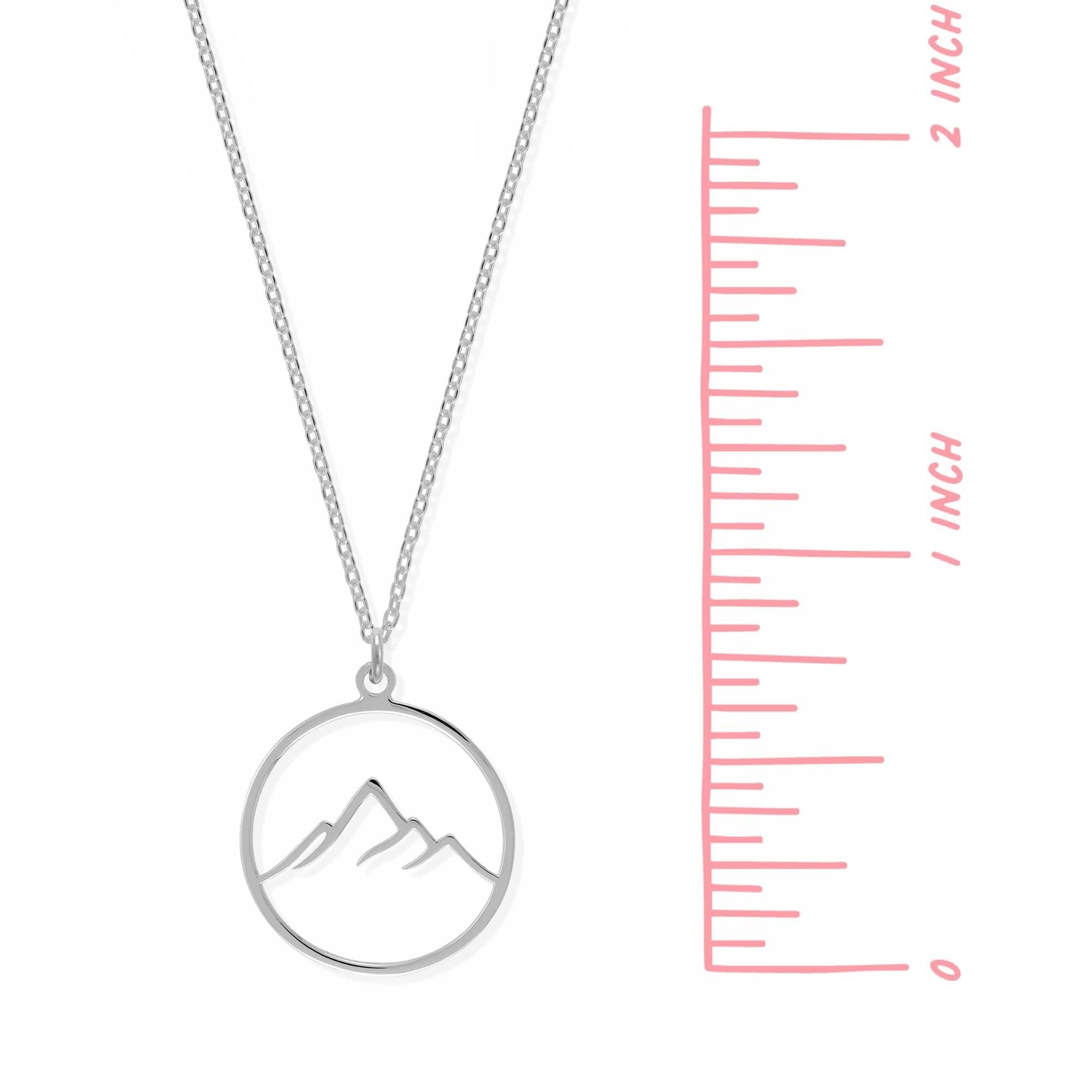Mountain Pendant Necklace – 2 Mountains 2 Streams