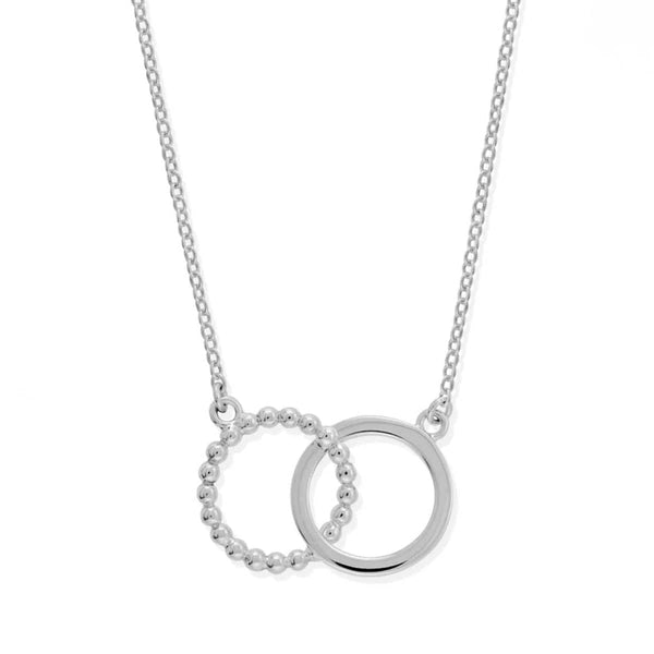 Father's Big Circle Necklace For Men in Silver - Talisa Jewelry