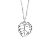 Boma Jewelry Necklaces Sterling Silver Monstera Leaf Necklace