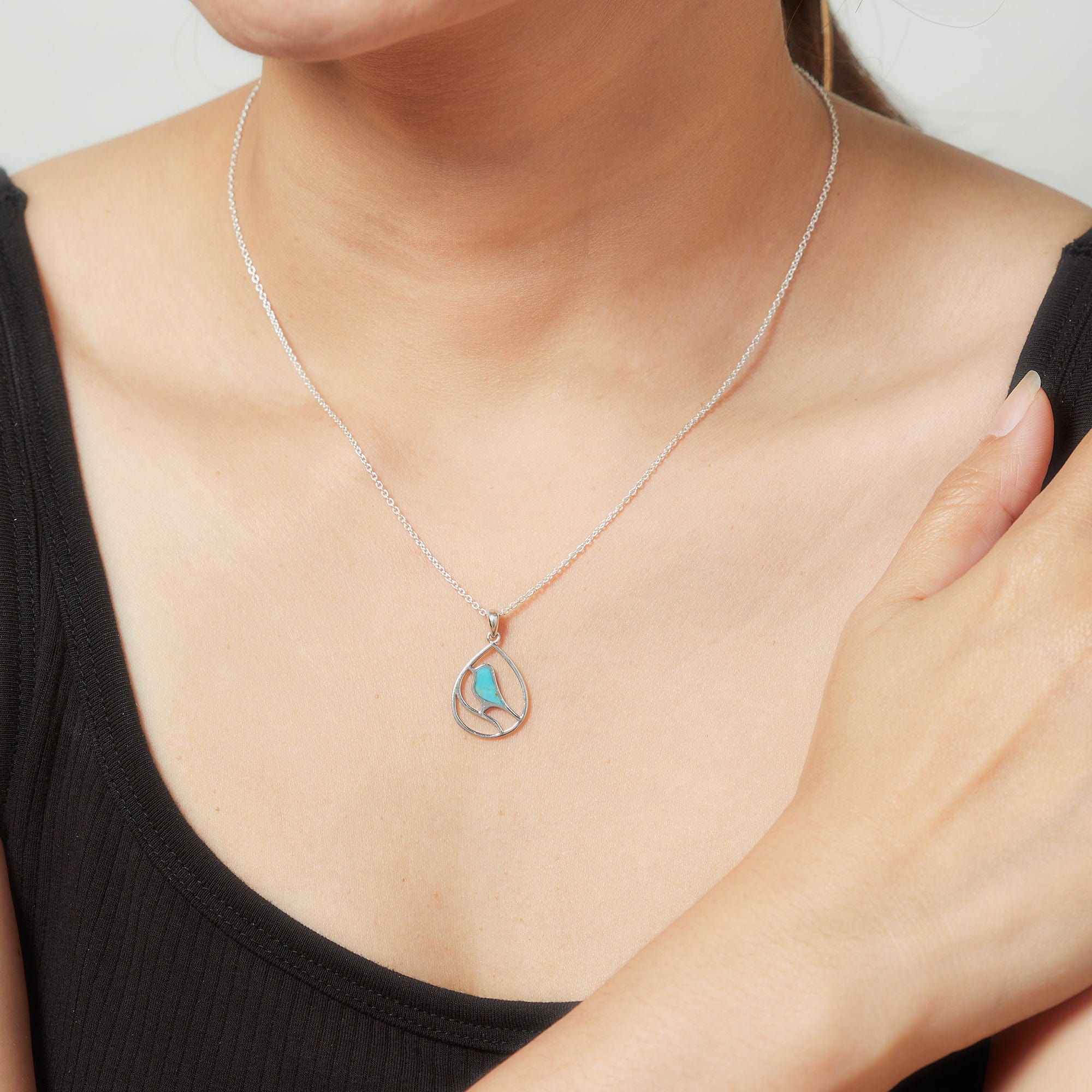 Boma Jewelry Necklaces Turquoise Bird Necklace