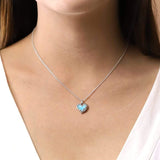 Boma Jewelry Necklaces Turquoise Filigree Heart Necklace
