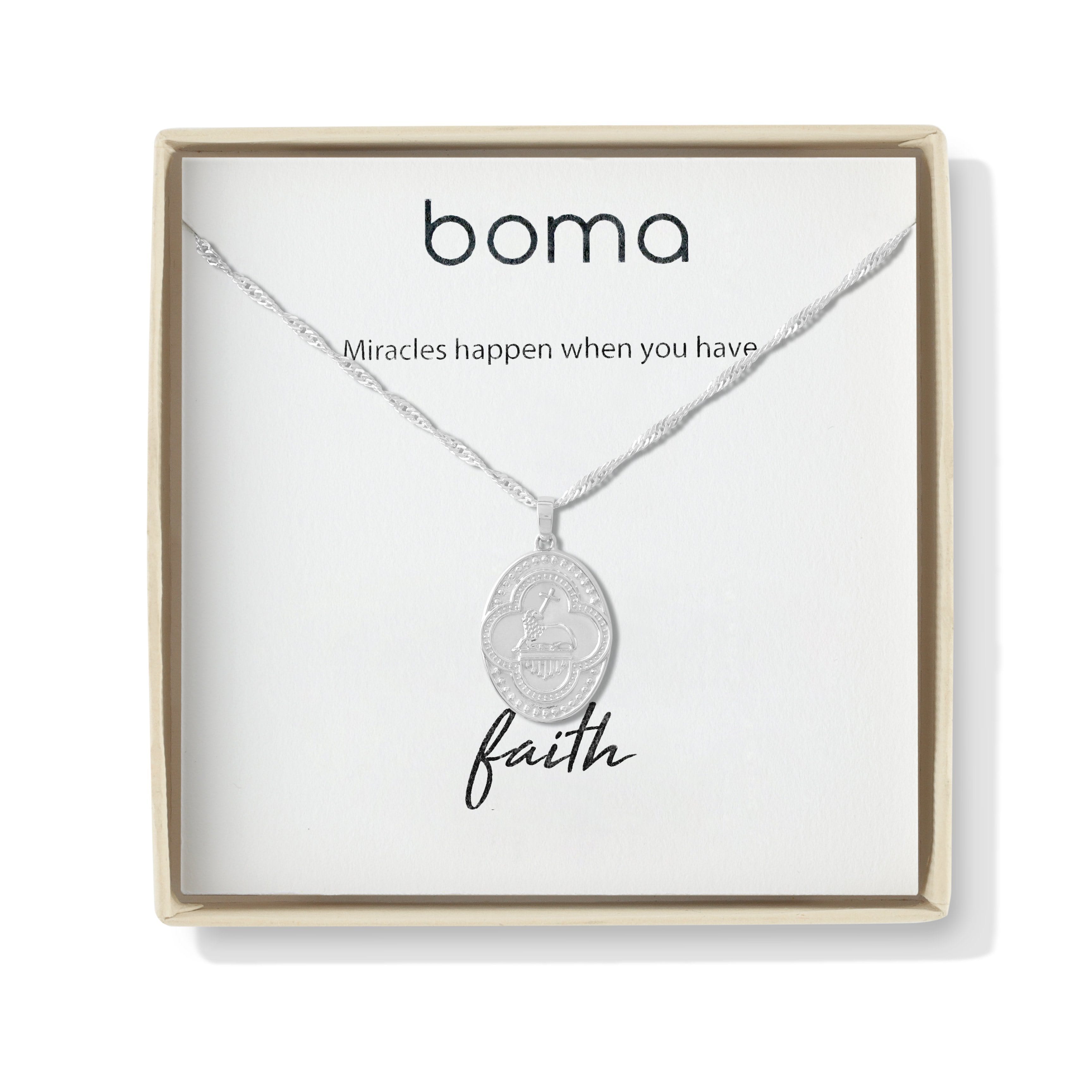 Boma Jewelry Necklaces Two way Sterling Silver Medallion Necklace