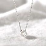 Boma Jewelry Necklaces White Topaz Belle Solo Birthstone Pendant Necklace
