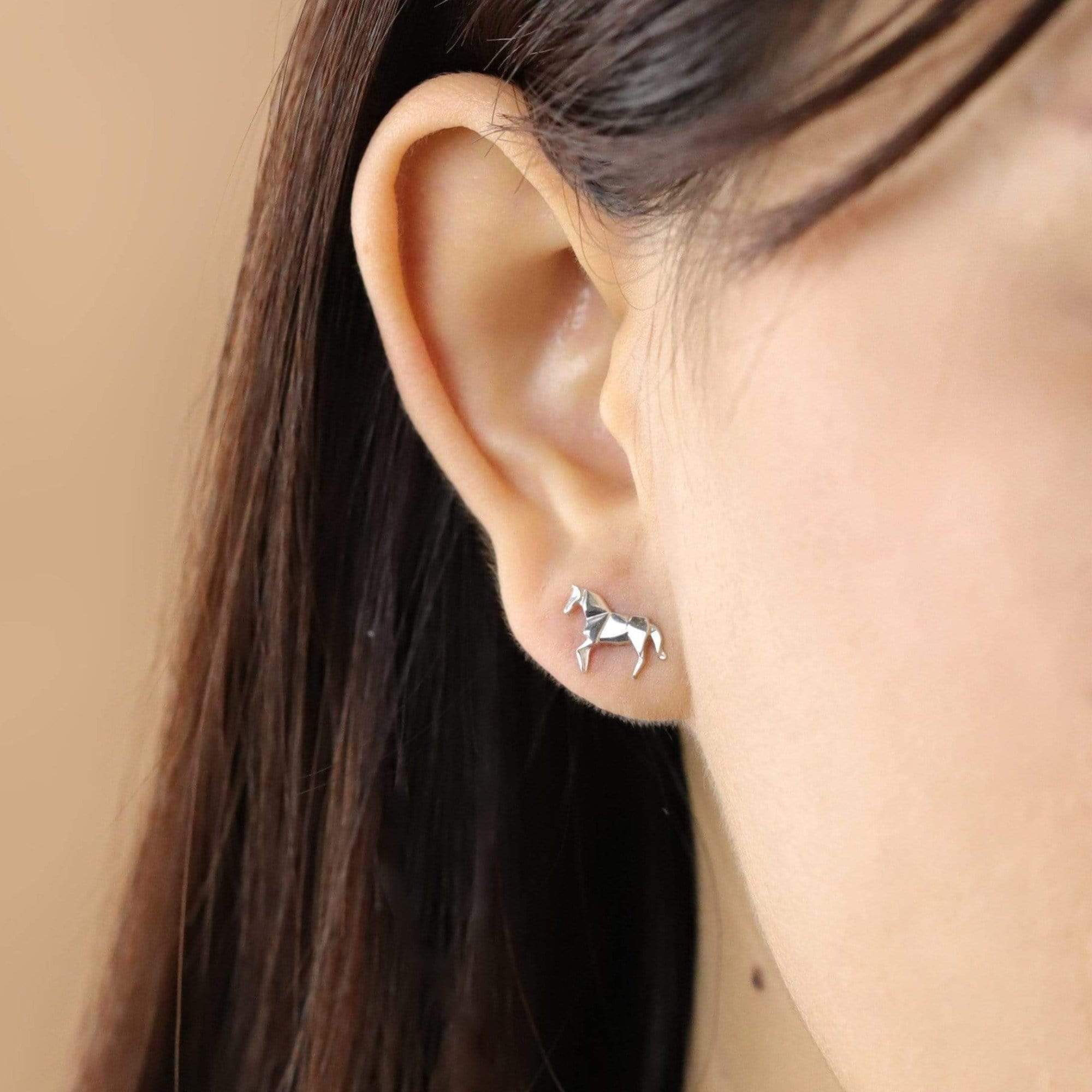 Boma Jewelry Origami Horse Stud Earrings