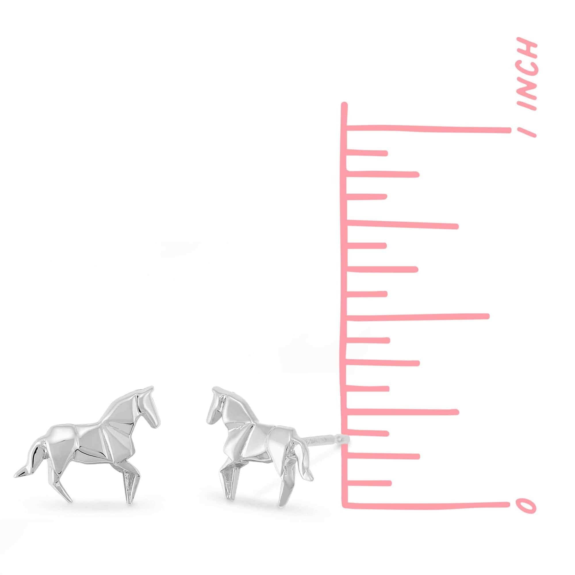 Boma Jewelry Origami Horse Stud Earrings