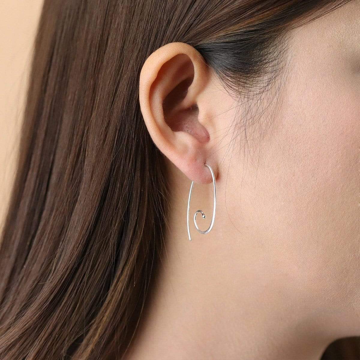 Boma Jewelry Oval Spiral Pull Through Hoops