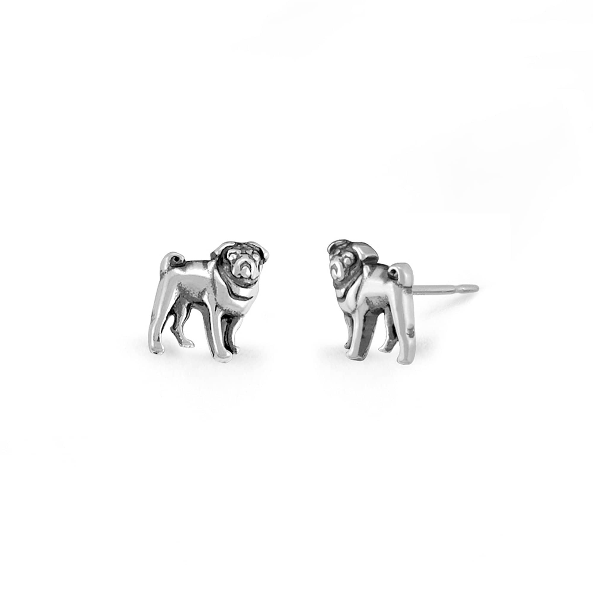 Boma Jewelry Pug Dog Stud Earrings