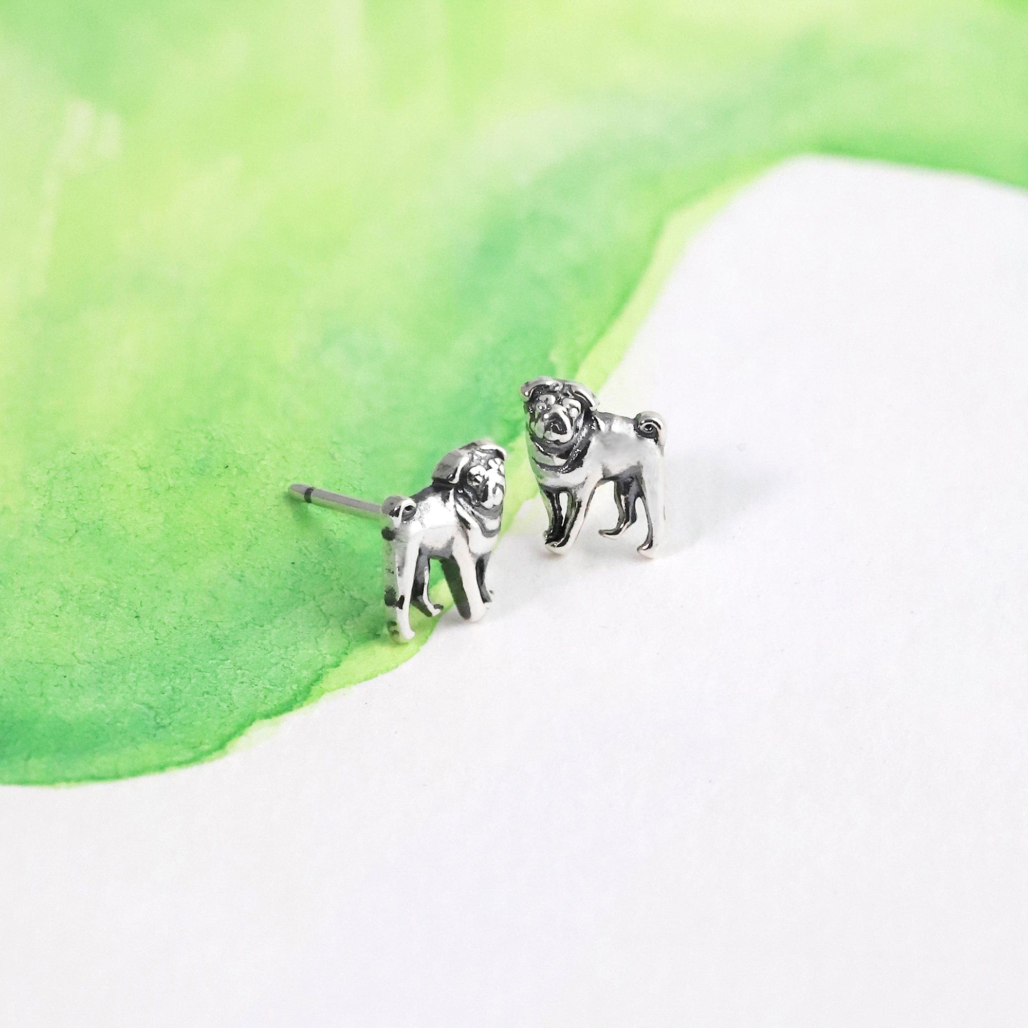 Boma Jewelry Pug Dog Stud Earrings