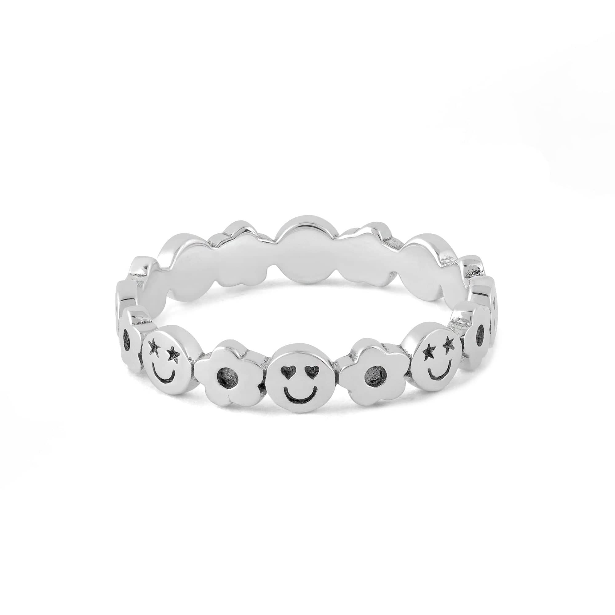 Boma Jewelry Rings 7 Happy Face Flower Ring