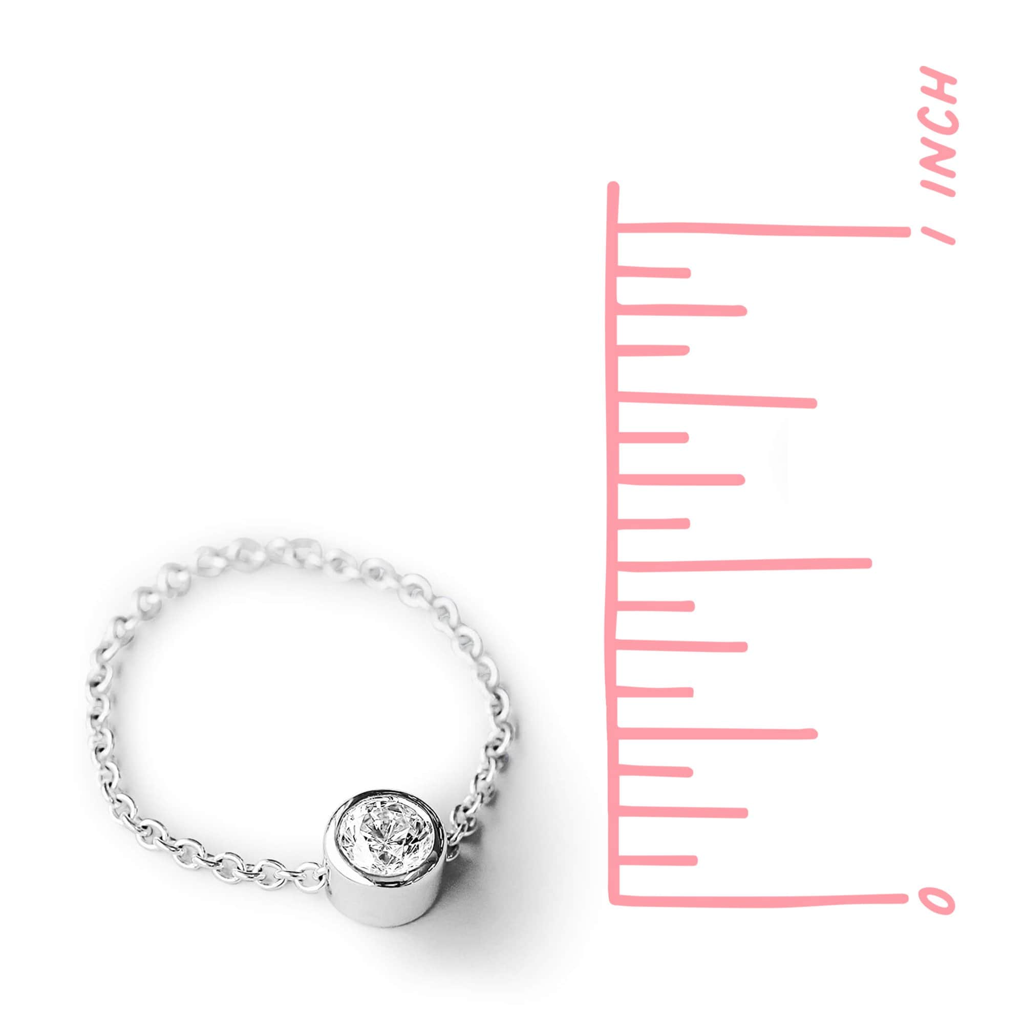 Boma Jewelry Rings Belle Chain Link Ring with Stone