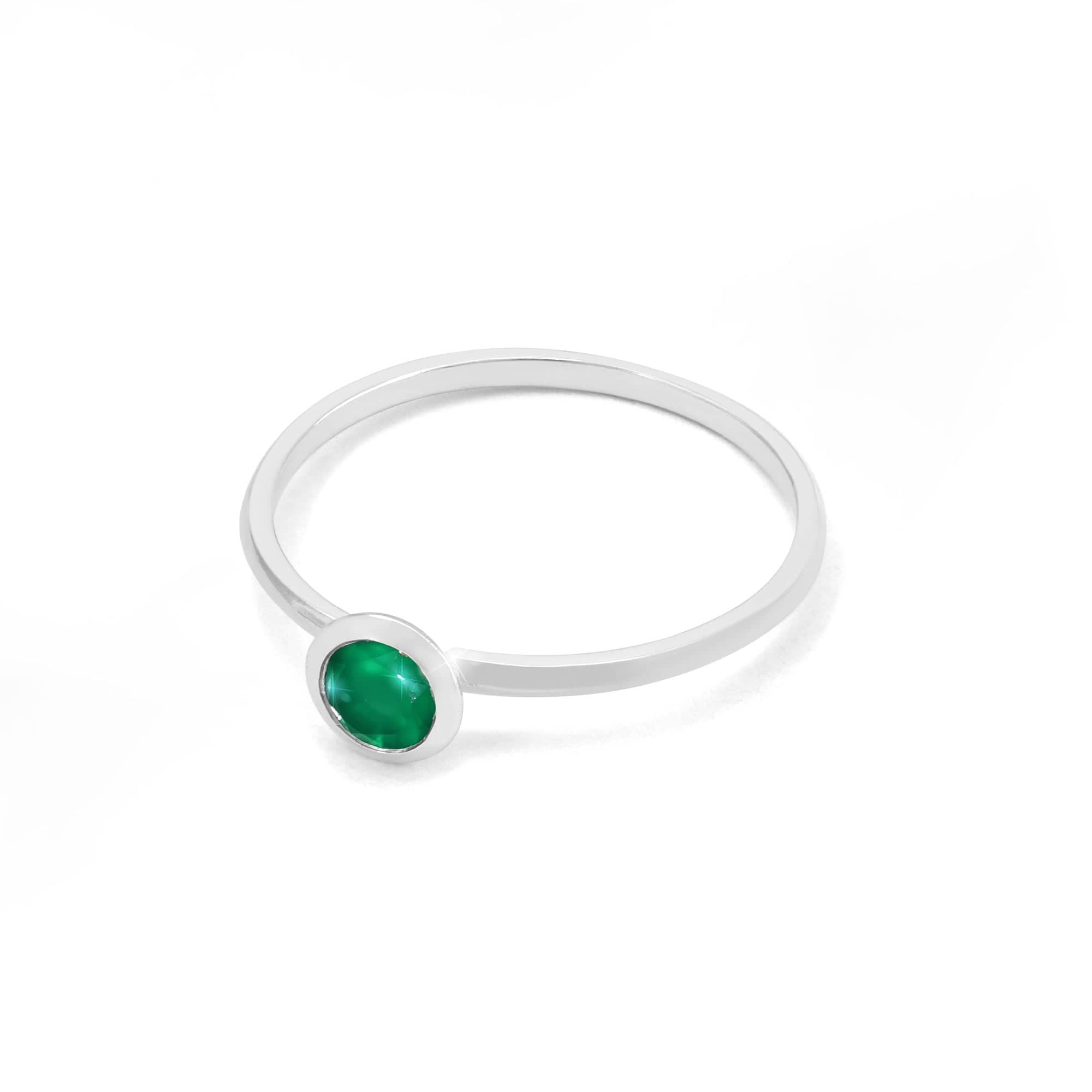 Boma Jewelry Rings Green Onyx / 5 Colored Gemstone Ring