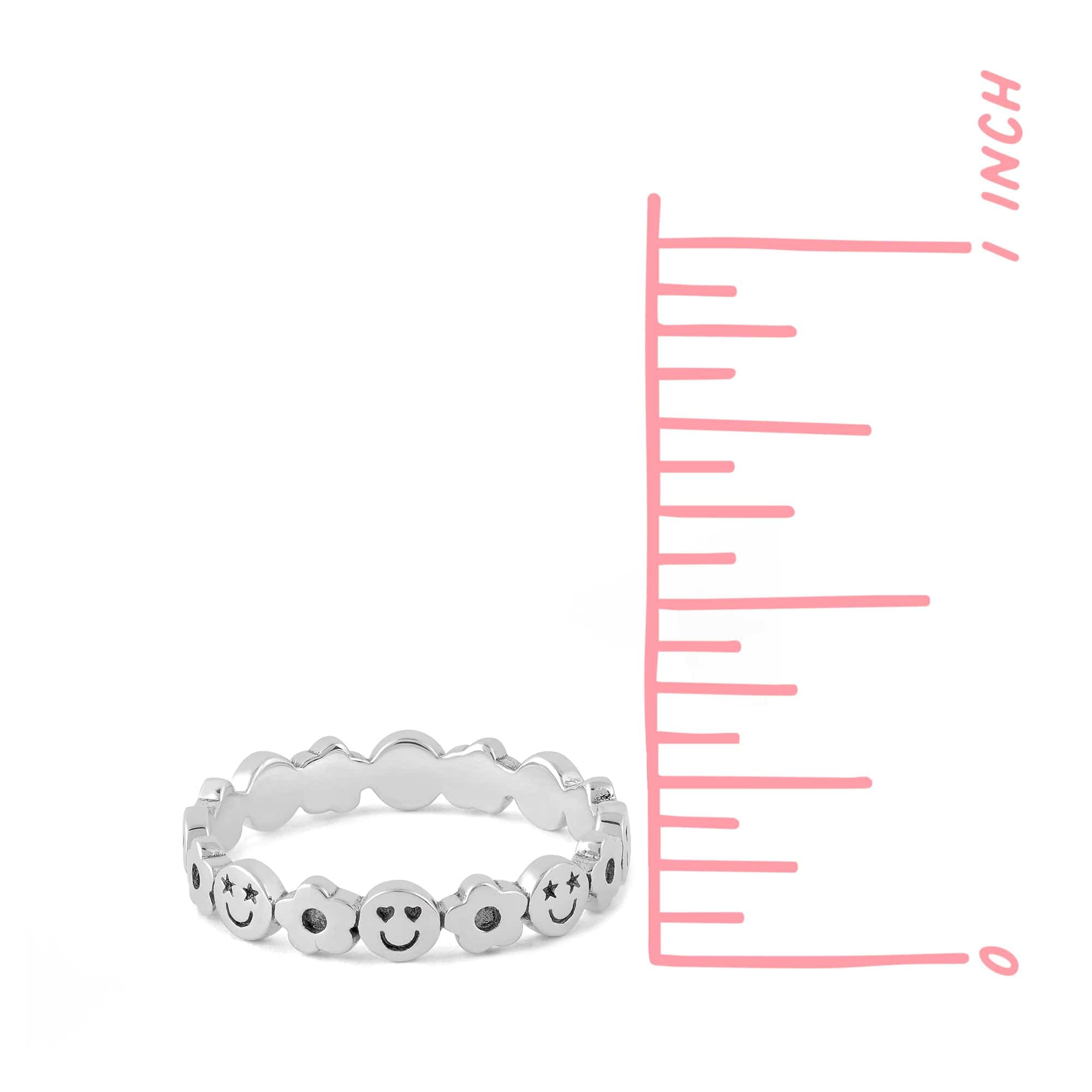 Boma Jewelry Rings Happy Face Flower Ring