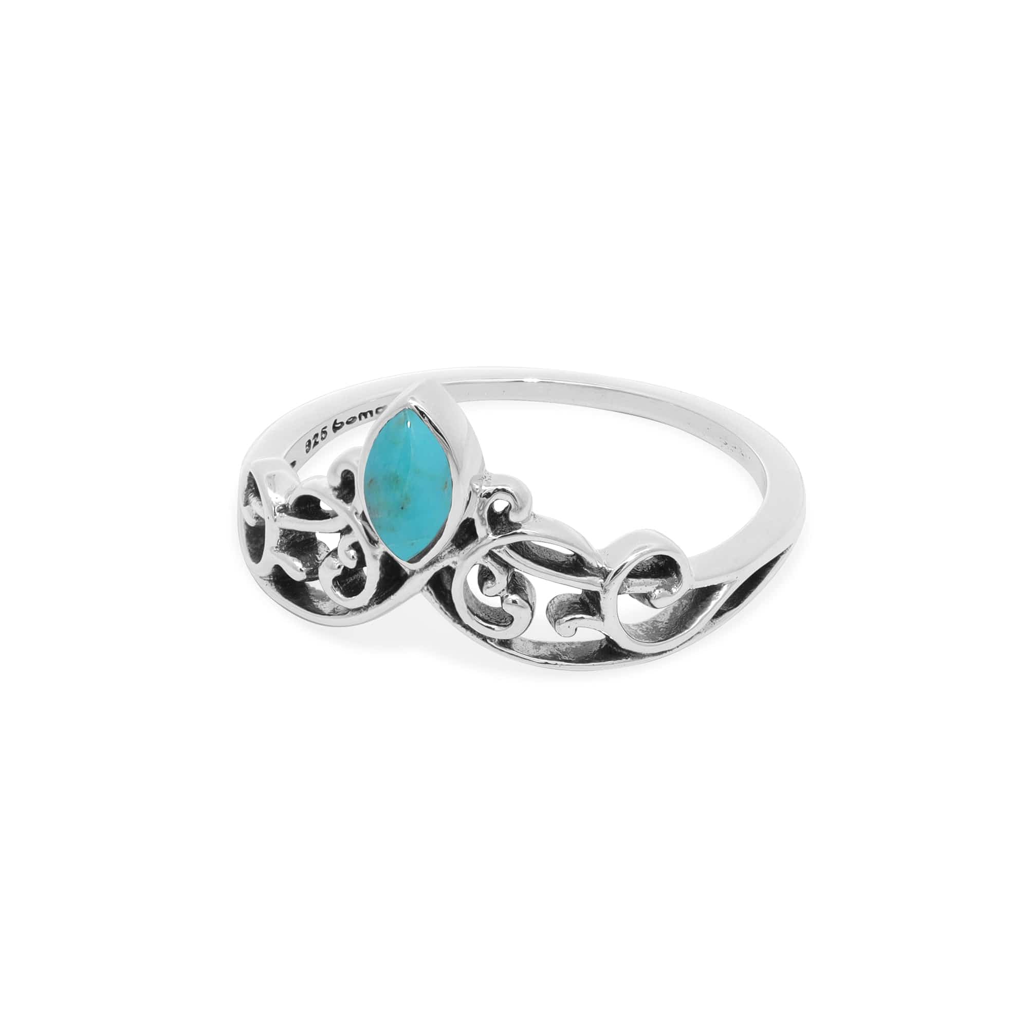 Boma Jewelry Rings Turquoise / 6 Bohemian Ring with Stone
