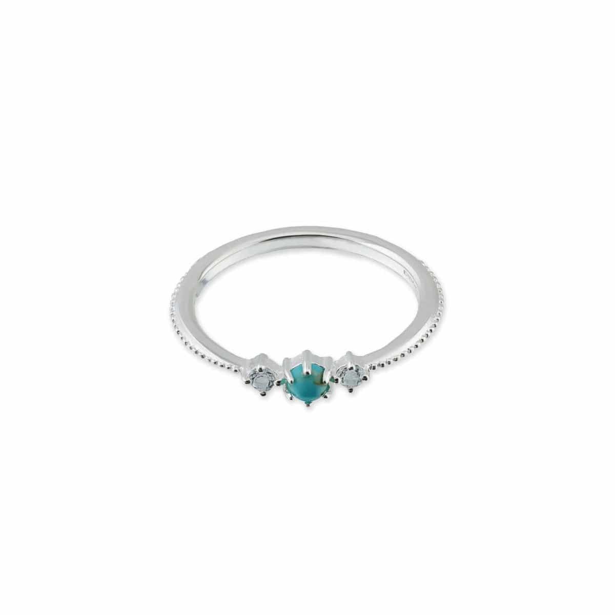 Boma Jewelry Rings Turquoise / 7 Gemma Sterling Silver Ring with Stone